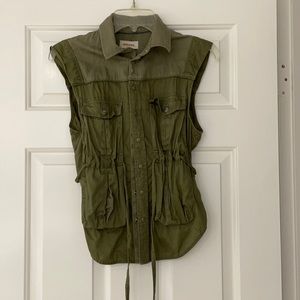 Diesel army green vest.